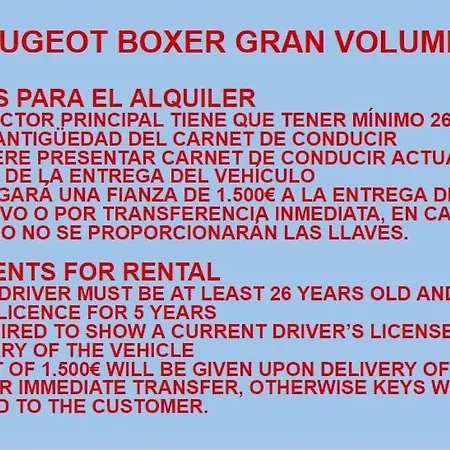 Furgoneta Camper Gran Volumen